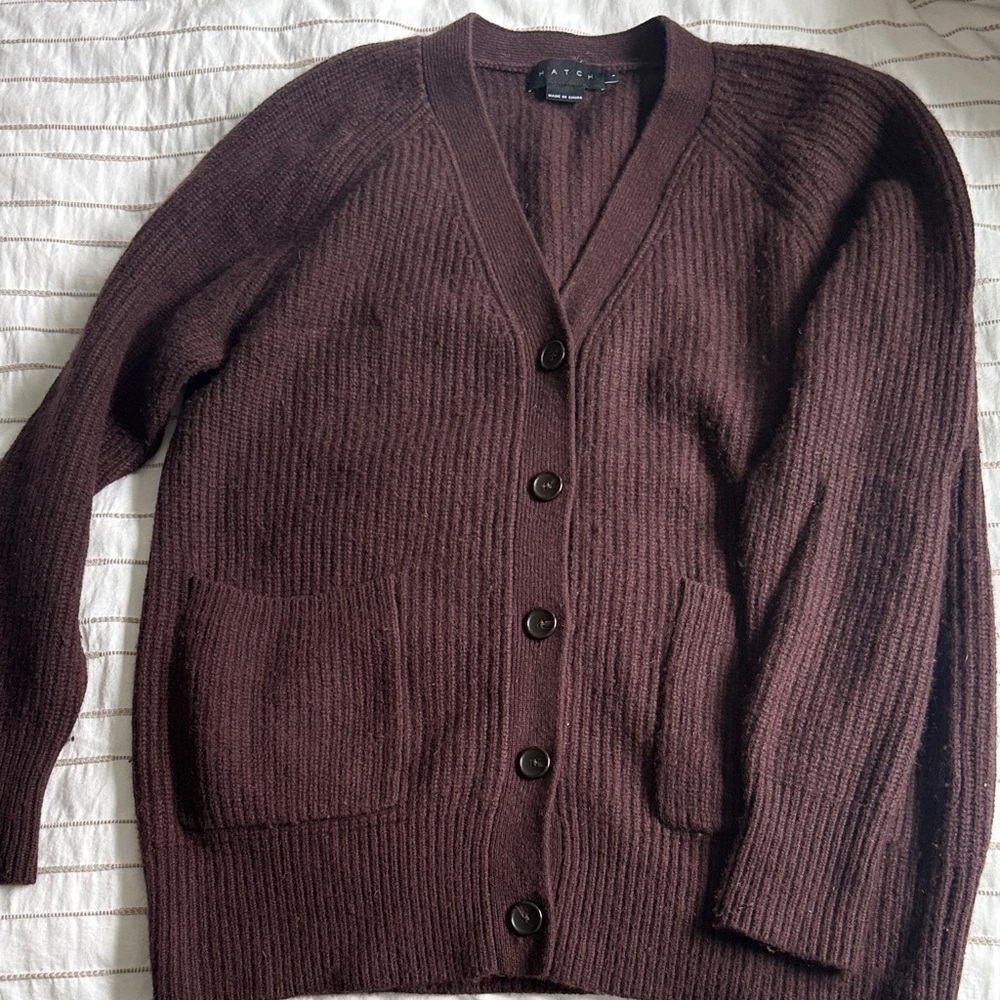 Hatch wool and cashmere oversized cardigan